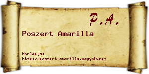 Poszert Amarilla névjegykártya
